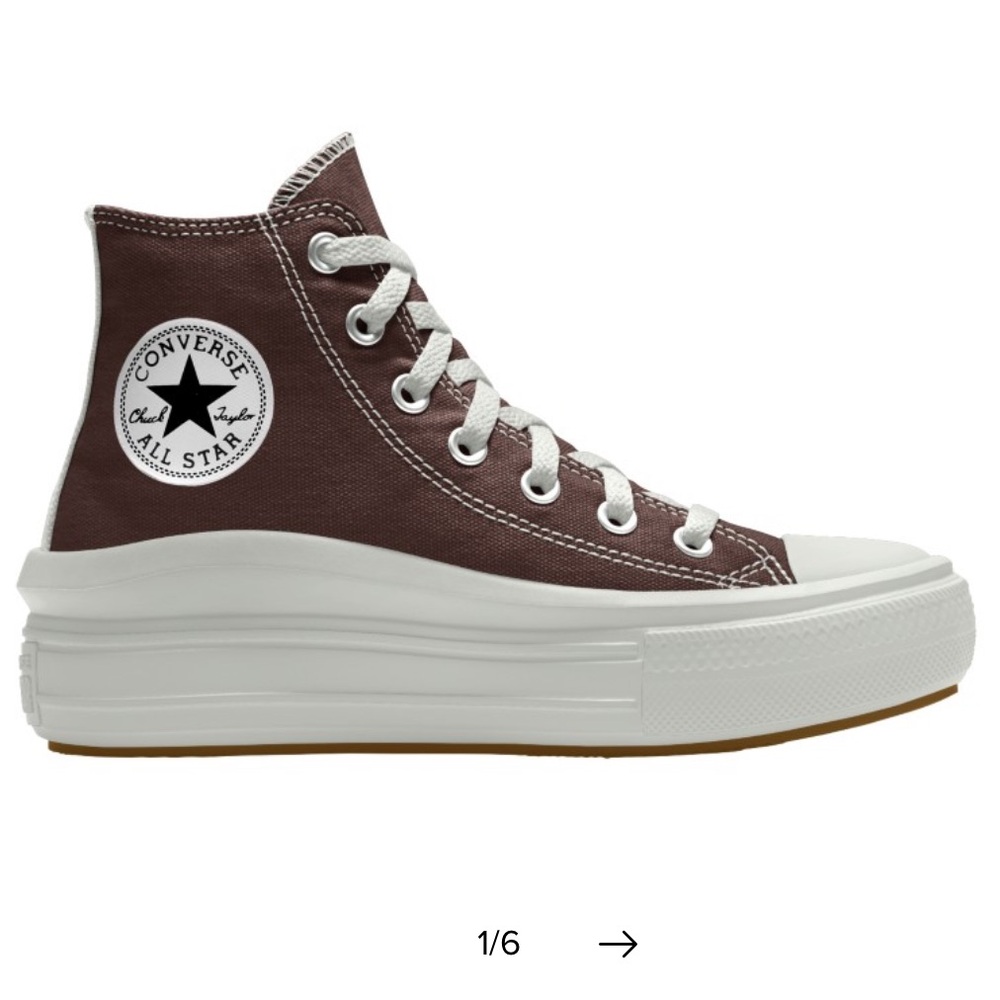 Converse High Top Sneakers Brown and White - Picture 7 of 7